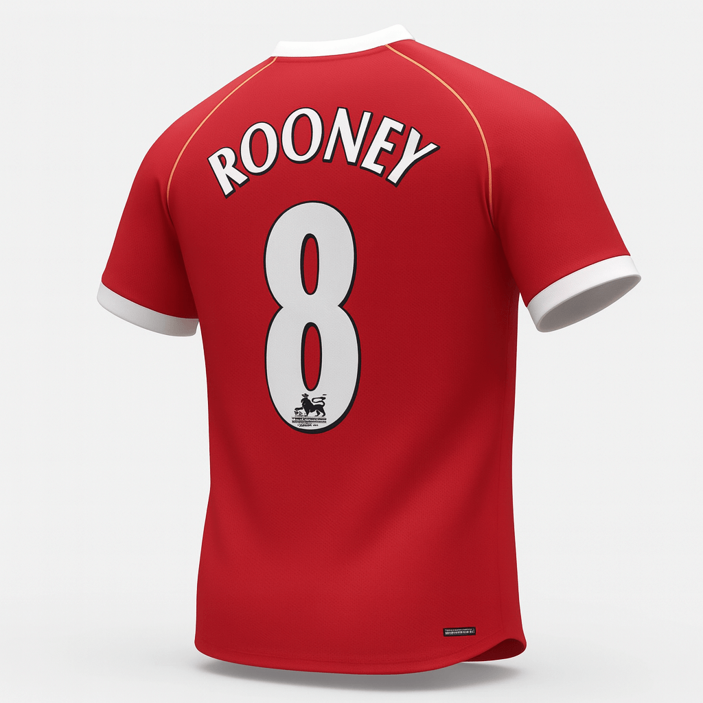 2006–07 Manchester United Home Rooney #8 (New) - Size L