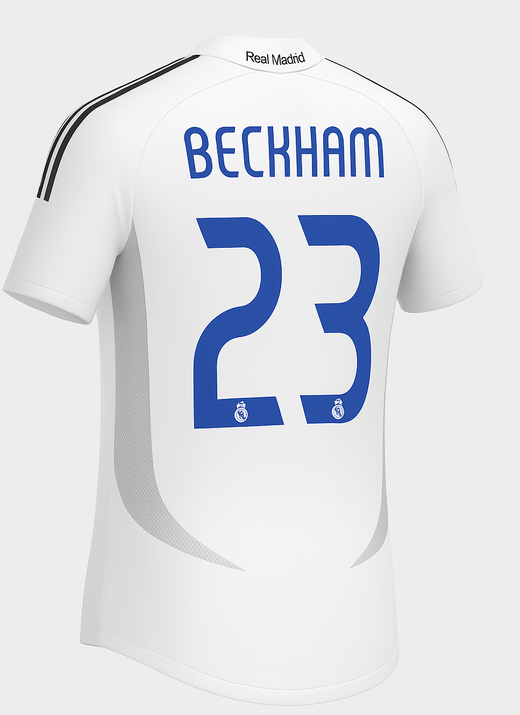 2006–07 Real Madrid Home Beckham #23 (New) - Size L