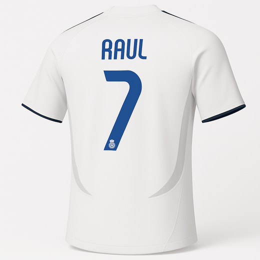 2006–07 Real Madrid Home Raul #7 (New) - Size M