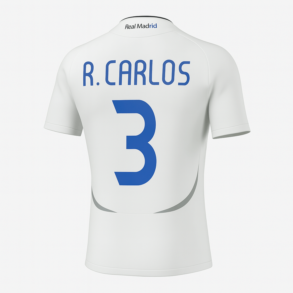 2006–07 Real Madrid Home Roberto Carlos #3 (New) - Size XS
