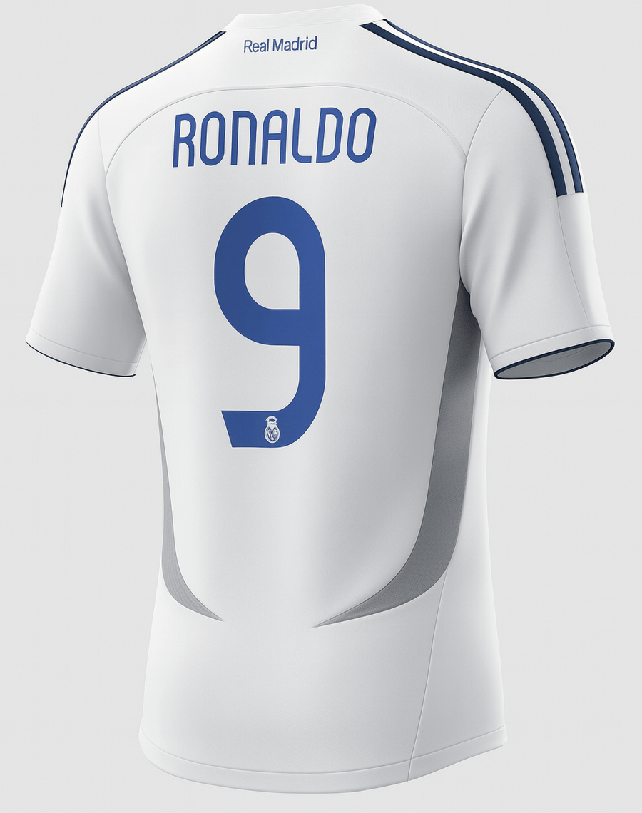 2006–07 Real Madrid Home Ronaldo #9 (New) - Size XL - image 1