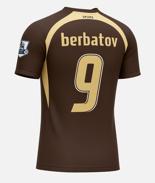 2006–07 Tottenham Third Berbatov #9 (New) - Size XXL
