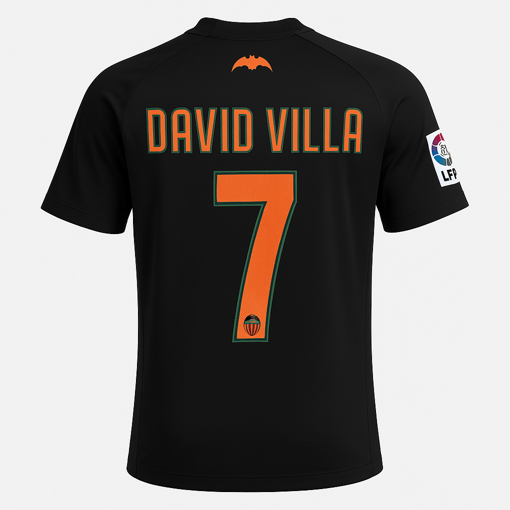 2006–07 Valencia Away David Villa #7 (New) - Size XL