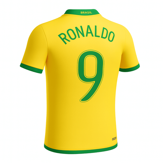 2006 Brazil Home Ronaldo #9 (New) - Size XL