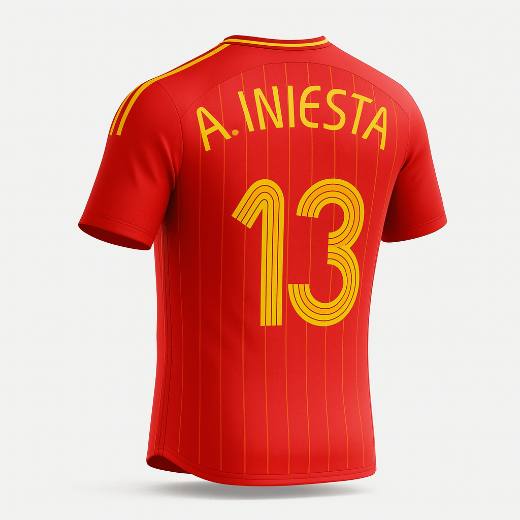 2006 Spain Home A. Iniesta #13 (New) - Size S