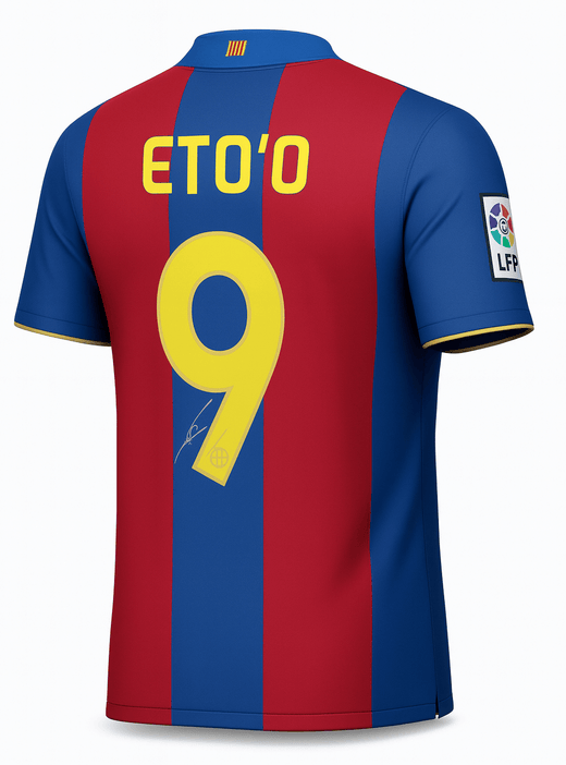 2007–08 Barcelona Home Eto'o #9 (New) - Size XL