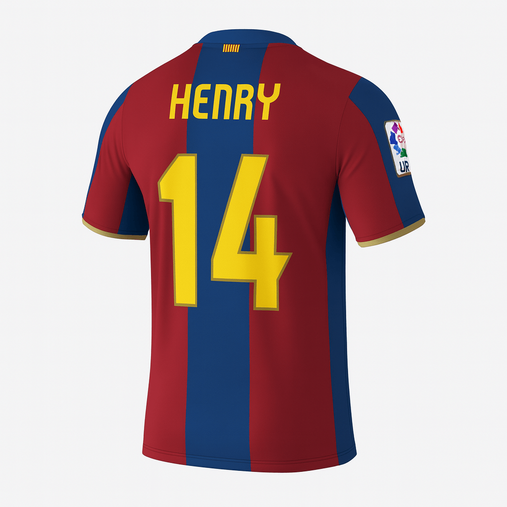 2007–08 Barcelona Home Henry #14 (New) - Size XXL