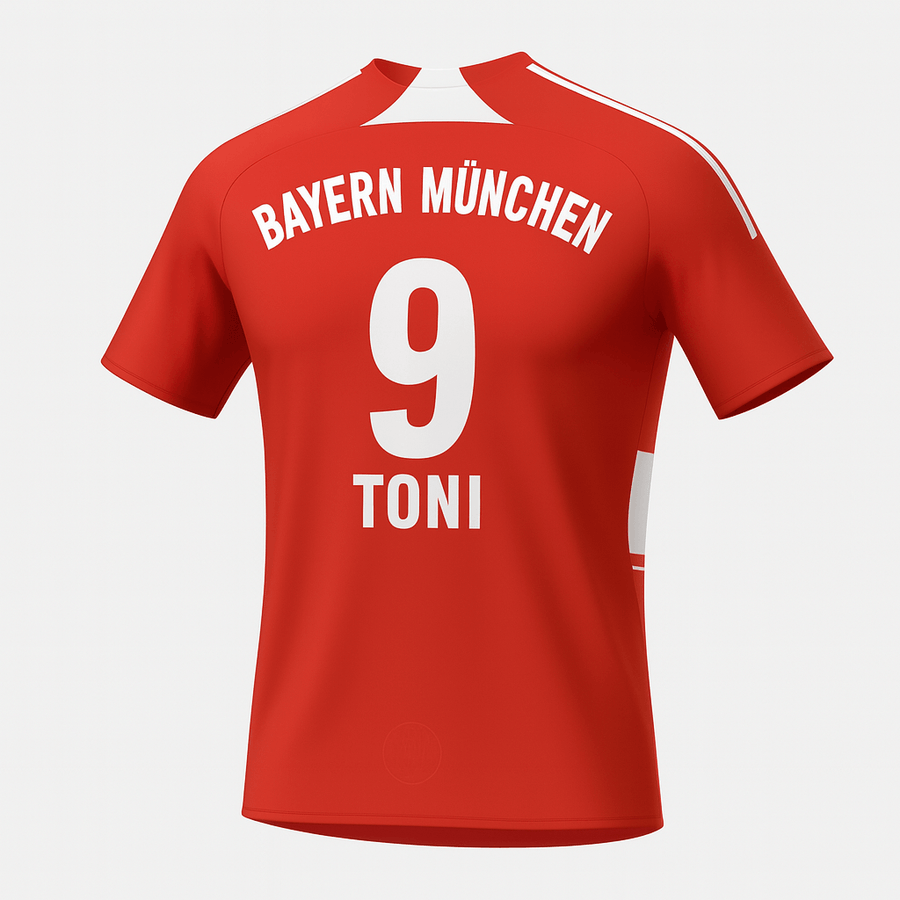 2007–08 Bayern Munich Home Toni #9 (New) - Size M - image 1