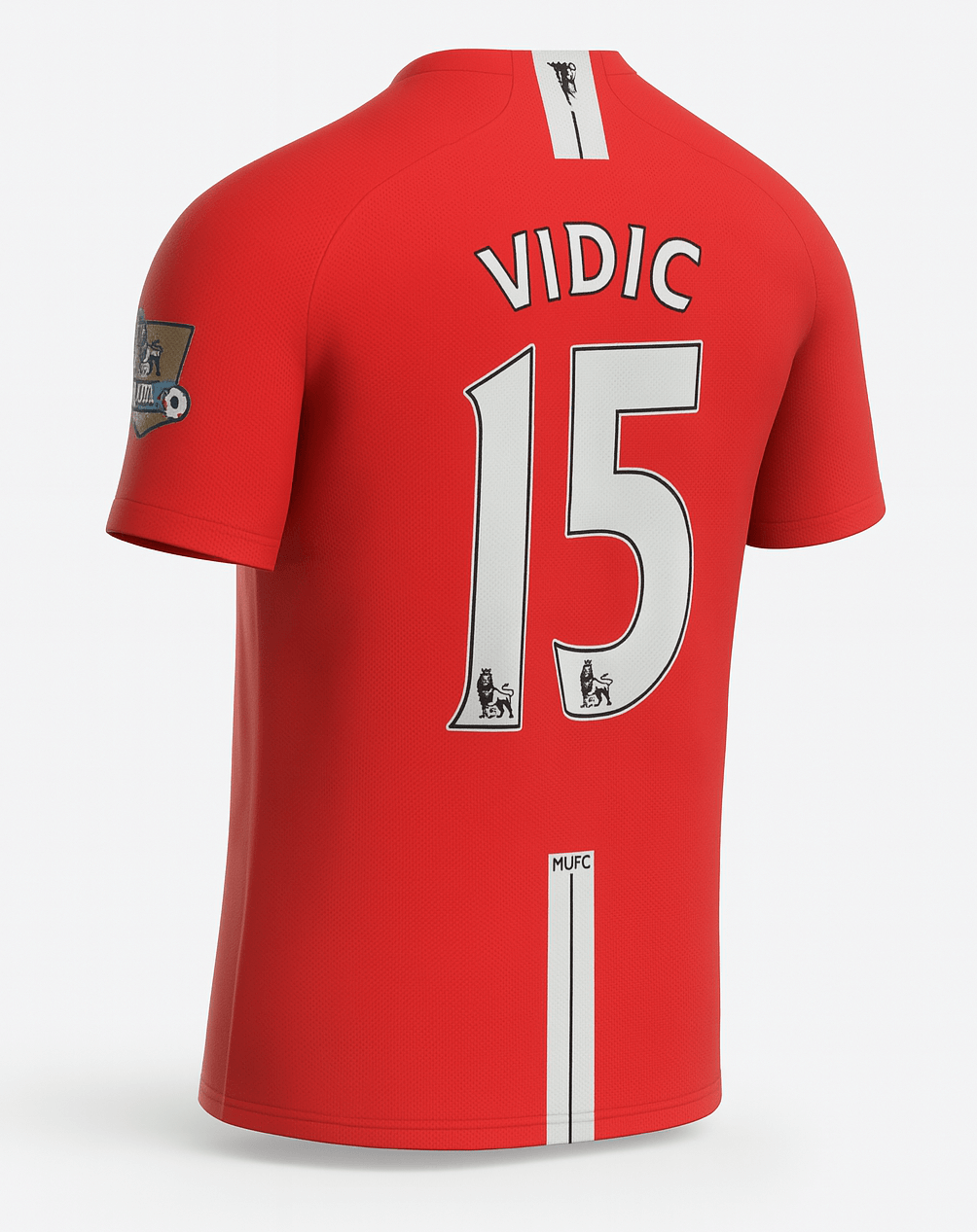 2007–08 Manchester United Home Vidic #15 (New) - Size M