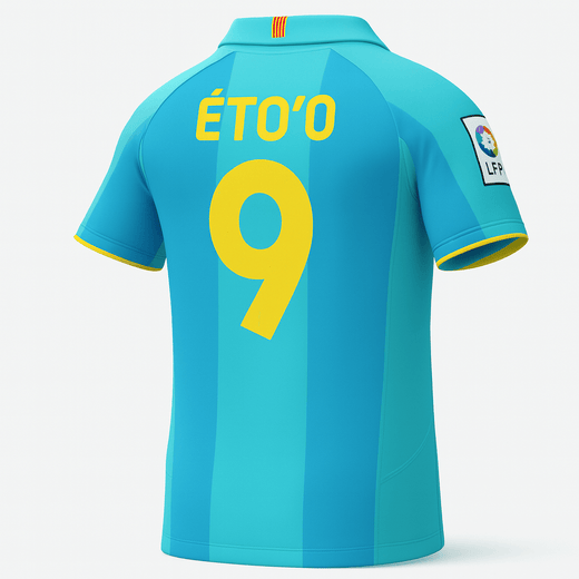 2007–09 Barcelona Away Eto'o #9 (New) - Size XS