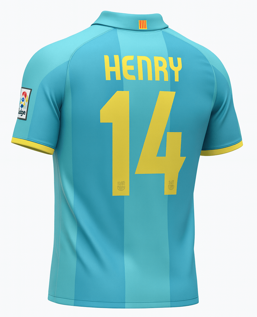 2007–09 Barcelona Away Henry #14 (New) - Size M