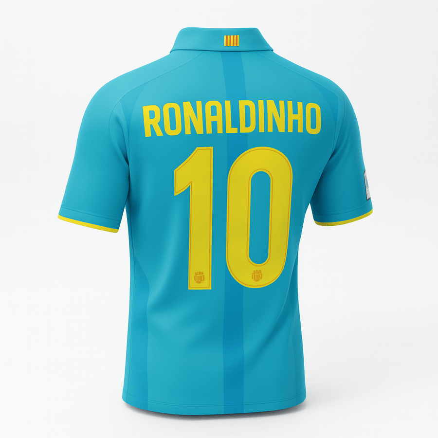 2007–09 Barcelona Away Ronaldinho #10 (New) - Size XS - image 1