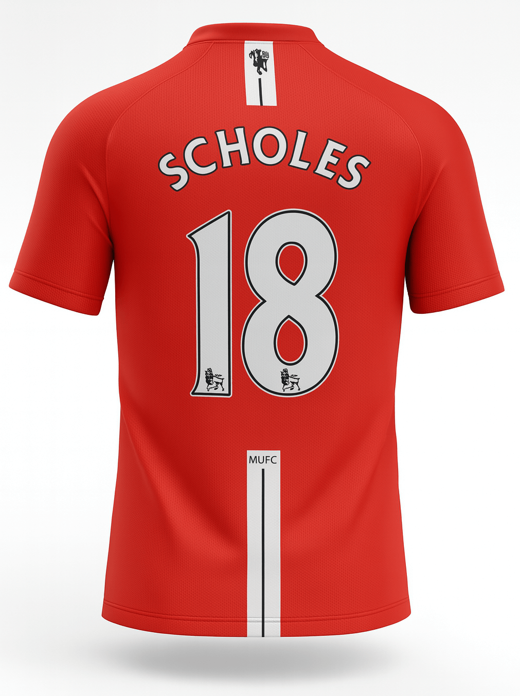 2007–09 Manchester United Home Scholes #18 (New) - Size S