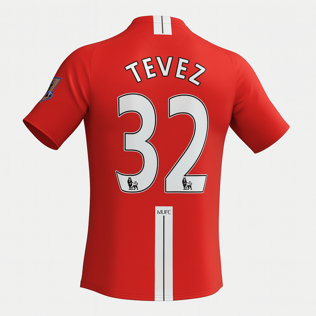 2007–09 Manchester United Home Tevez #32 (New) - Size XS