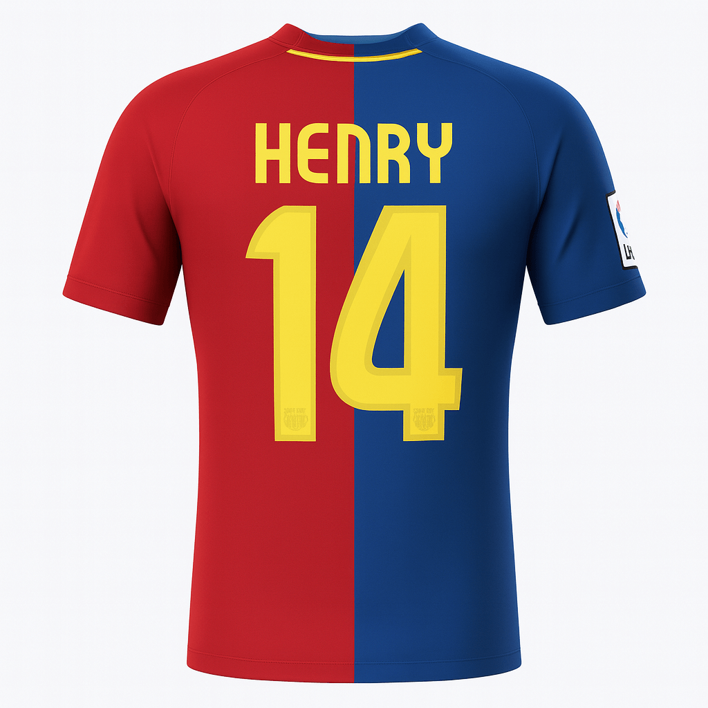 2008–09 Barcelona Home Henry #14 (New) - Size XL