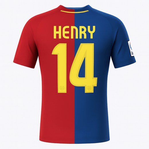 2008–09 Barcelona Home Henry #14 (New) - Size L