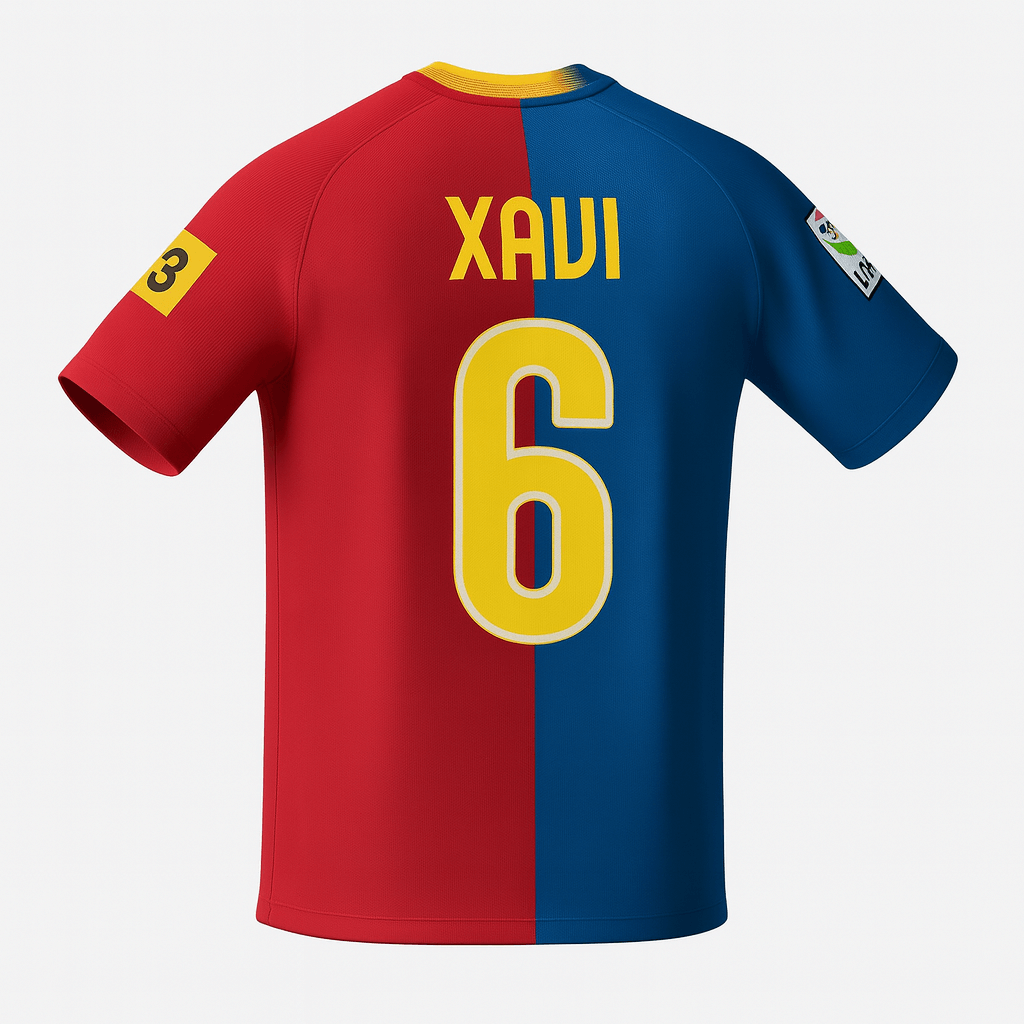2008–09 Barcelona Home Xavi #6 (New) - Size L