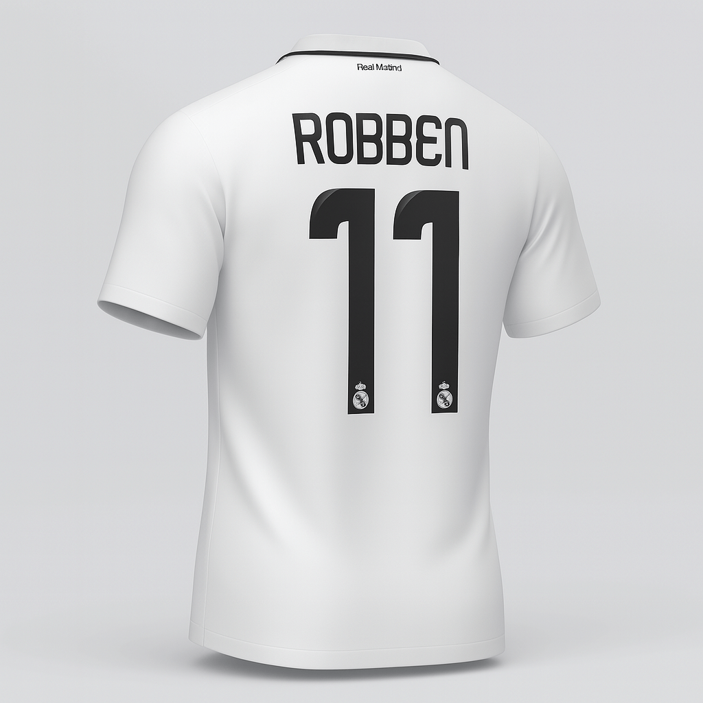 2008–09 Real Madrid Home Robben #11 (New) - Size XXL