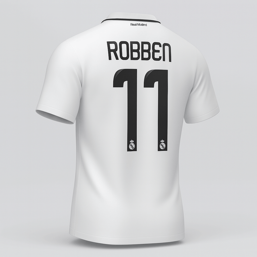 2008–09 Real Madrid Home Robben #11 (New) - Size XXL