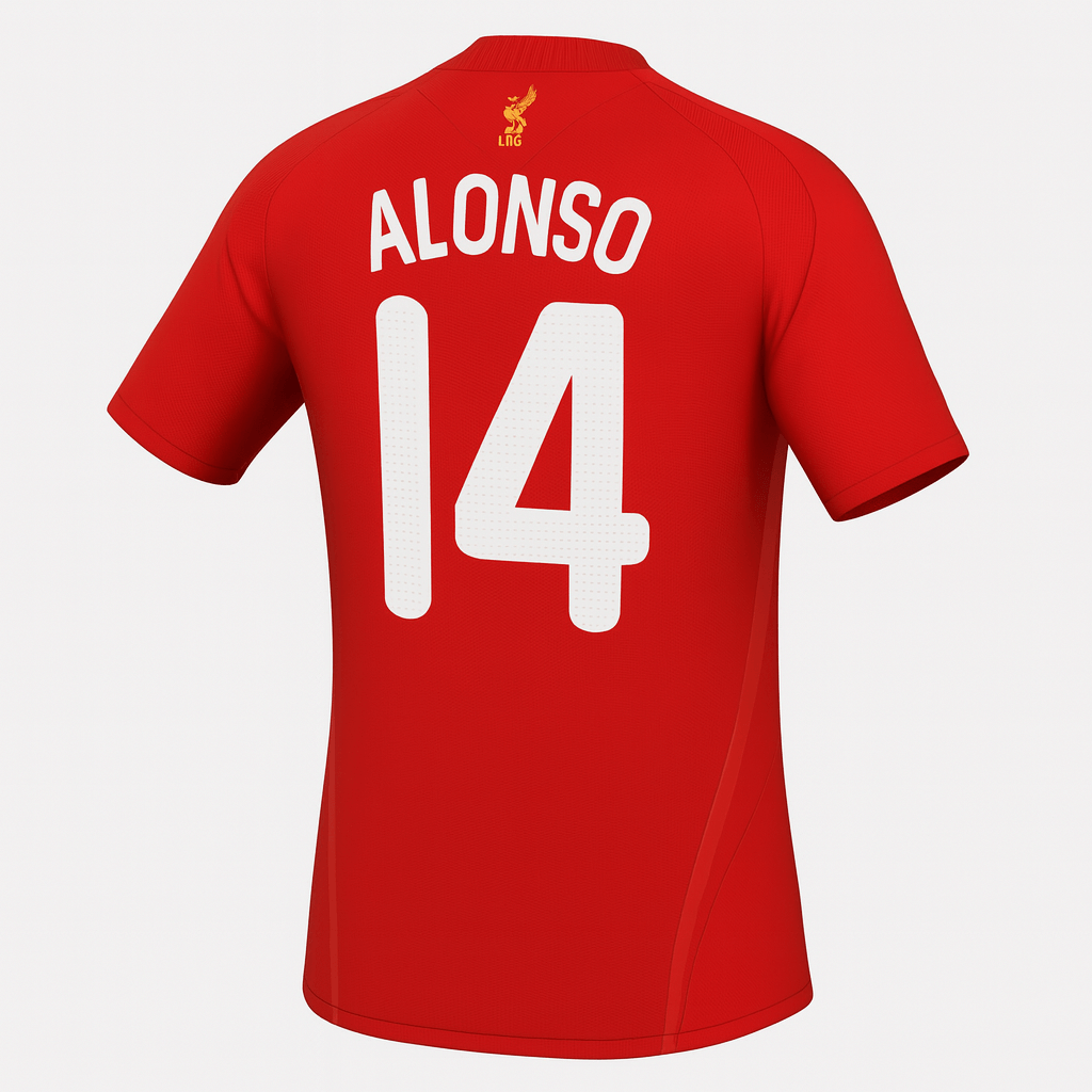2008–10 Liverpool Home Alonso #14 (New) - Size XL