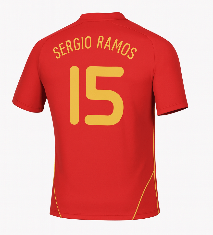 2008 Spain Home Ramos #15 (New) - Size M - image 1