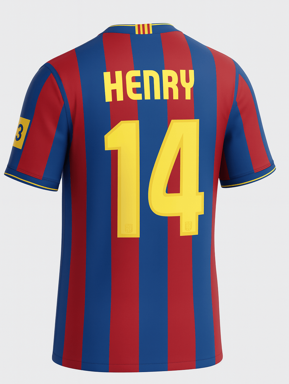 2009–10 Barcelona Home Henry #14 (New) - Size XS