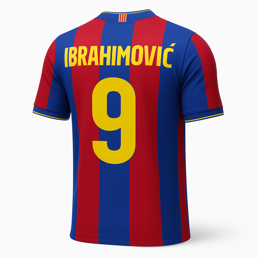 2009–10 Barcelona Home Ibrahimovic #9 (New) - Size M