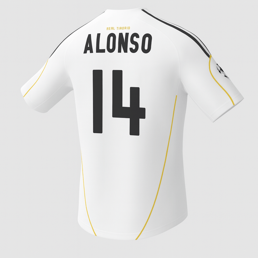 2009–10 Real Madrid Home Alonso #14 (New) - Size S - image 1