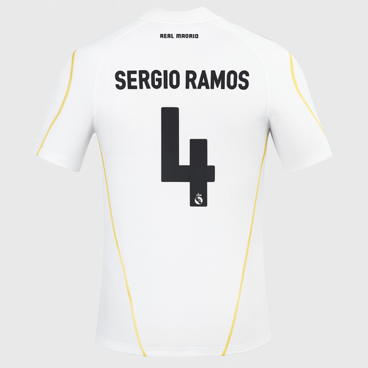 2009–10 Real Madrid Home Sergio Ramos #4 (New) - Size XL