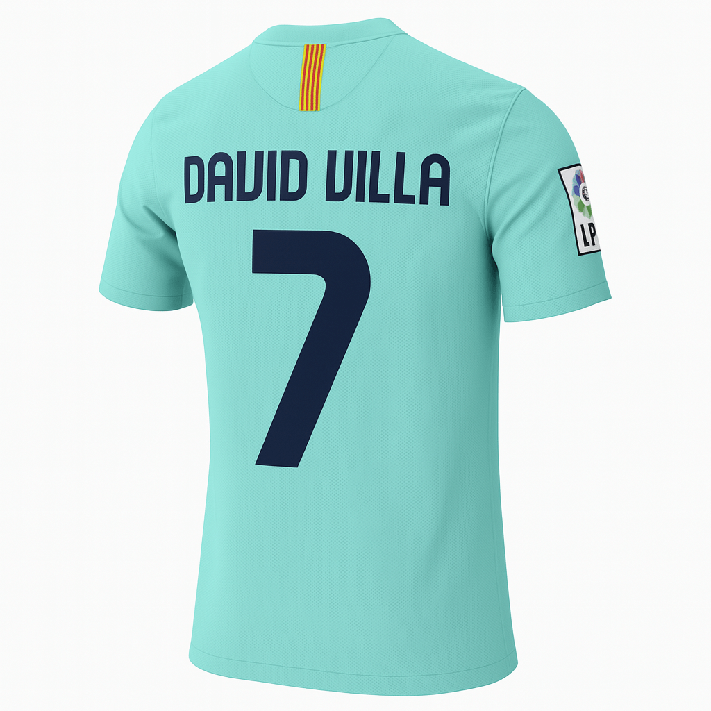 2010–11 Barcelona Away David Villa #7 (New) - Size L