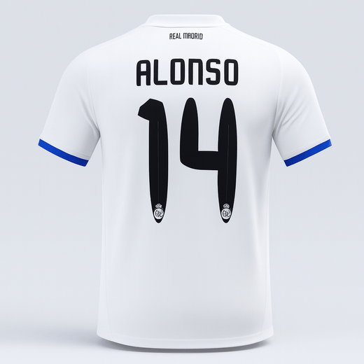 2010–11 Real Madrid Home Alonso #14 (New) - Size XXL