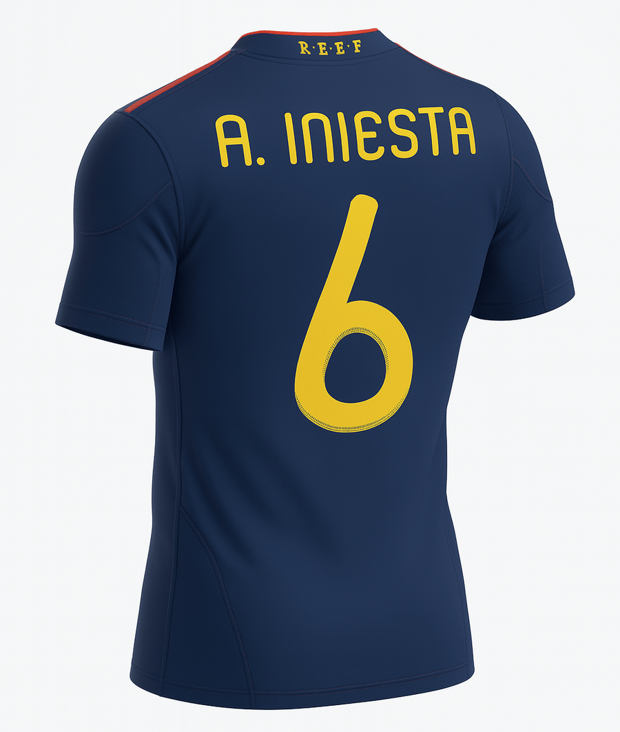 2010 Spain Away A. Iniesta #6 (New) - Size XL - image 1