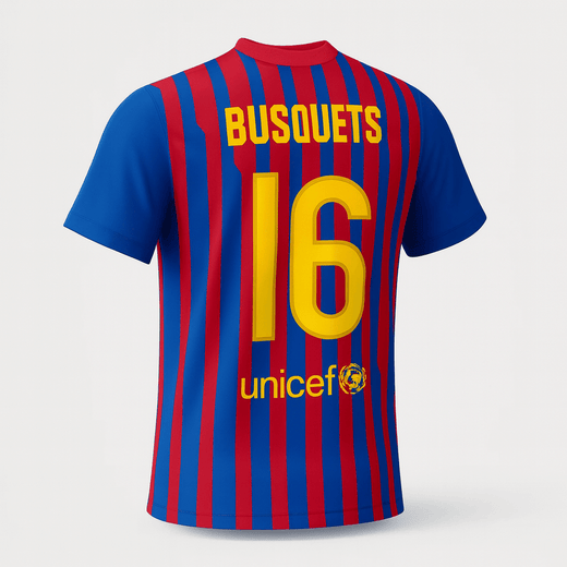 2011–12 Barcelona Home Busquets #16 (New) - Size S