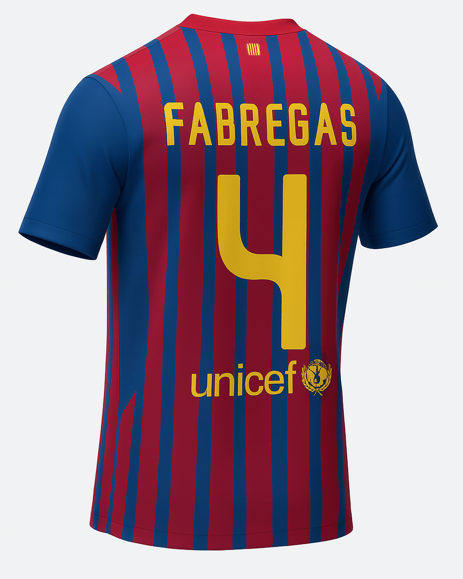 2011–12 Barcelona Home Fabregas #4 (New) - Size S