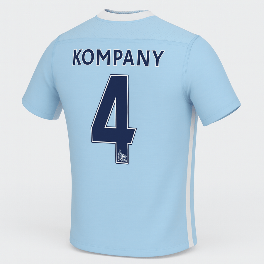 2011–12 Manchester City Home Kompany #4 (New) - Size M - image 1