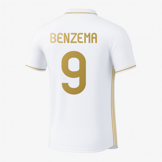 2011–12 Real Madrid Home Benzema #9 (New) - Size M