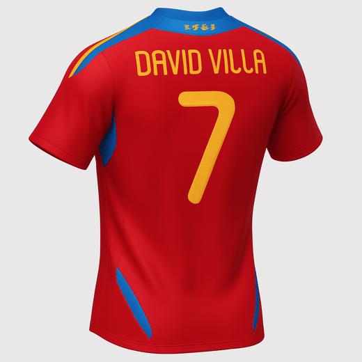 2011–12 Spain Home David Villa #7 (New) - Size S