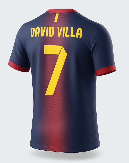 2012–13 Barcelona Home David Villa #7 (New) - Size XXL