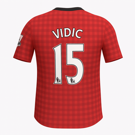 2012–13 Manchester United Home Vidic #15 (New) - Size S