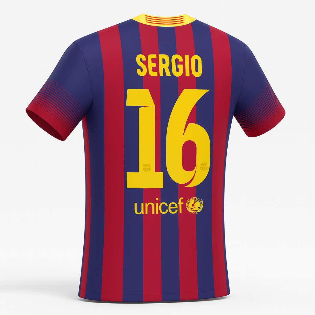 2013–14 Barcelona Home Busquets #16 (New) - Size XL