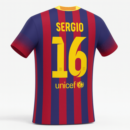 2013–14 Barcelona Home Busquets #16 (New) - Size XL