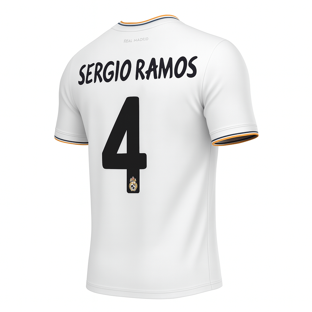 2013–14 Real Madrid Home Sergio Ramos #4 (New) - Size L