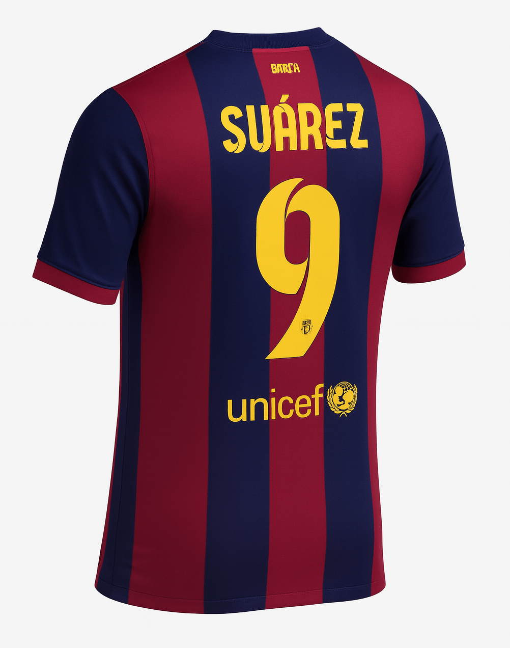 2014–15 Barcelona Home Suarez #9 (New) - Size XL