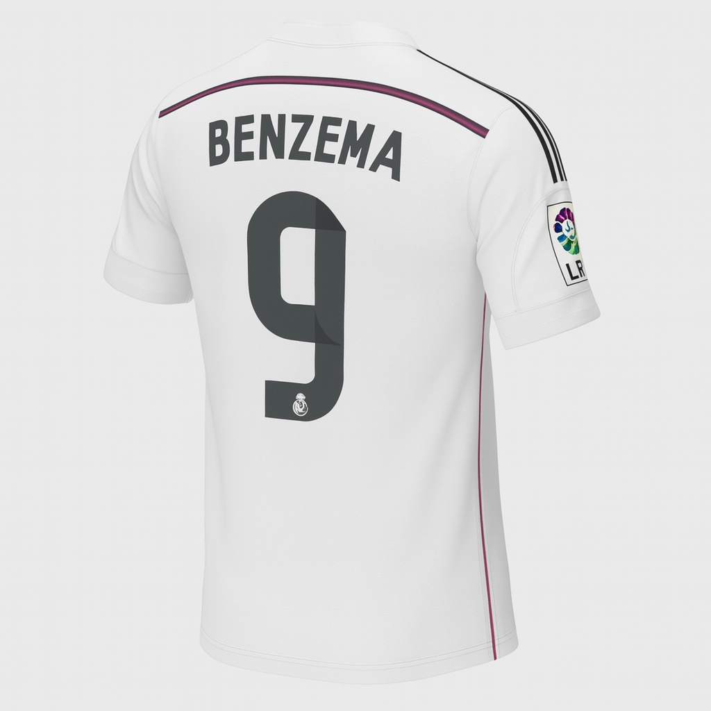 2014–15 Real Madrid Home Benzema #9 (New) - Size L