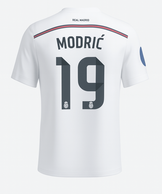 2014–15 Real Madrid Home Modric #19 (New) - Size M