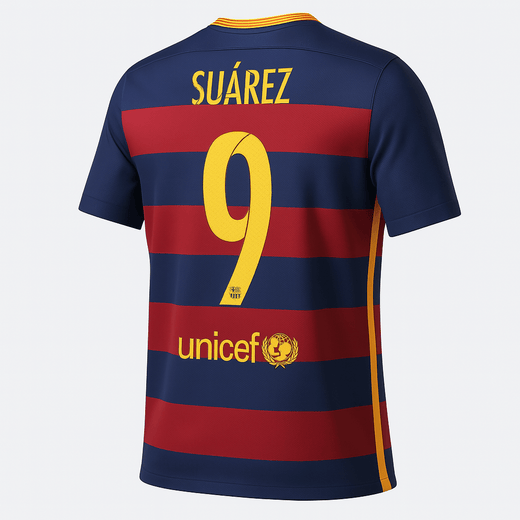 2015–16 Barcelona Home Suarez #9 (New) - Size M