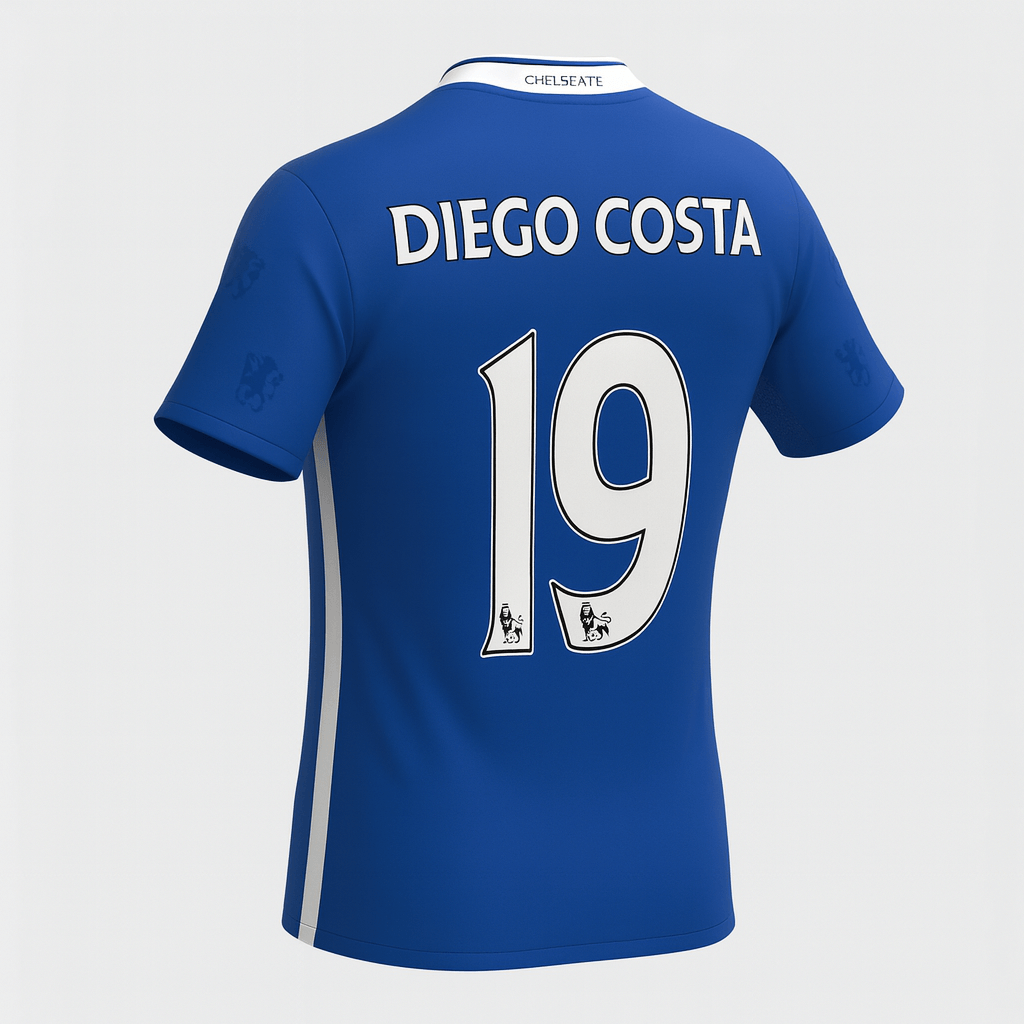 2016–17 Chelsea Home Diego Costa #19 (New) - Size L