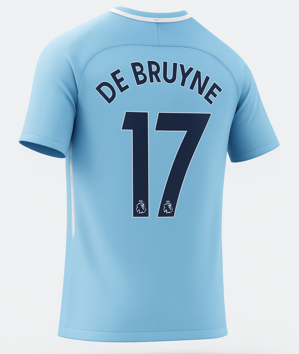 2017–18 Manchester City Home De Bruyne #17 (New) - Size XXL
