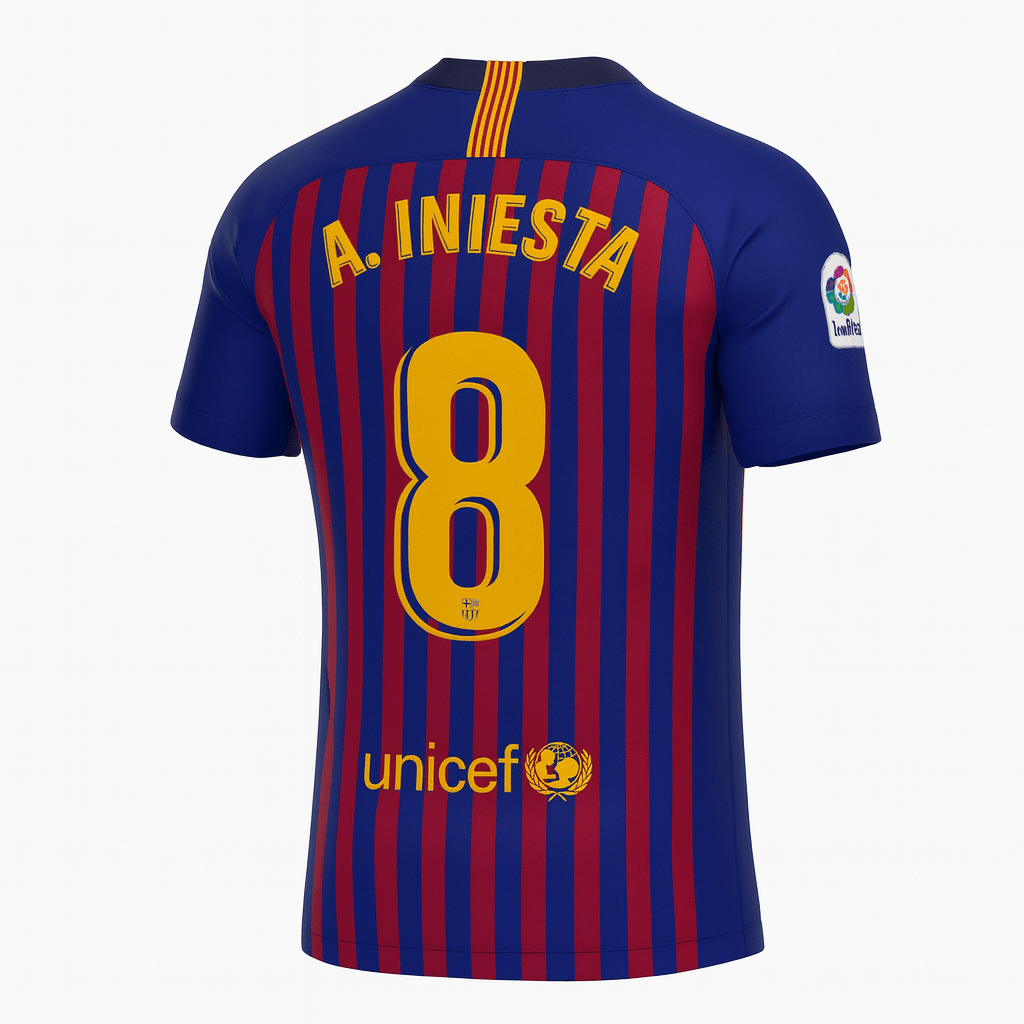 2018–19 Barcelona Home Iniesta #8 (New) - Size XXL