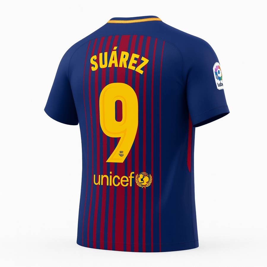 2018–19 Barcelona Home Suarez #9 (New) - Size M - image 1